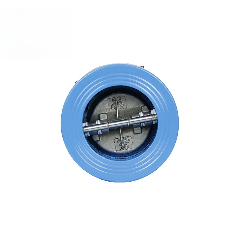 Diaphragm cast iron check spring double plate wafer check valve