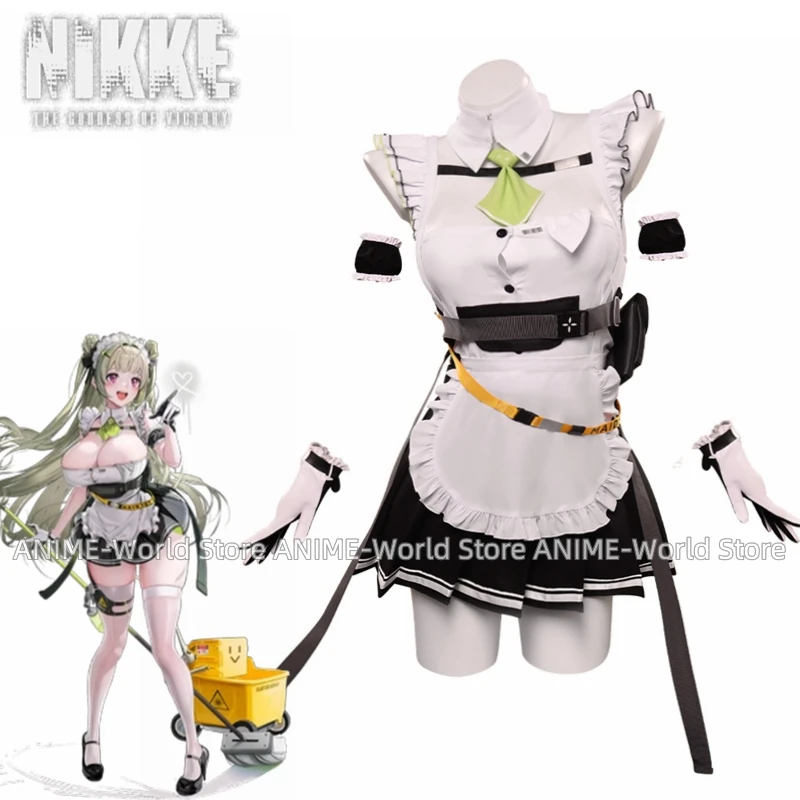 

Game NIKKE:The Goddess of Victory Cosplay Suit Soda Maid Uniform Anime Lolita JK Skirt Girls Apron Headwear Halloween Costumes