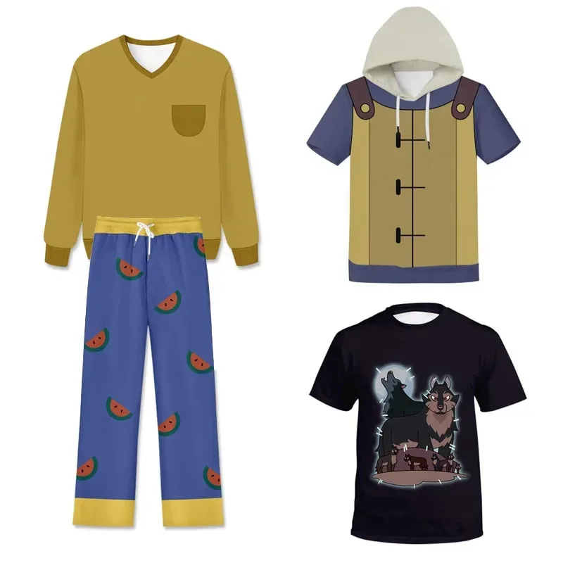 The Owl Cos House Season 3 Hunter T-shirt Hoodie Pants Cosplay Costume Men Women Summer 3D Print Short Sleeve Shirt XDS4F