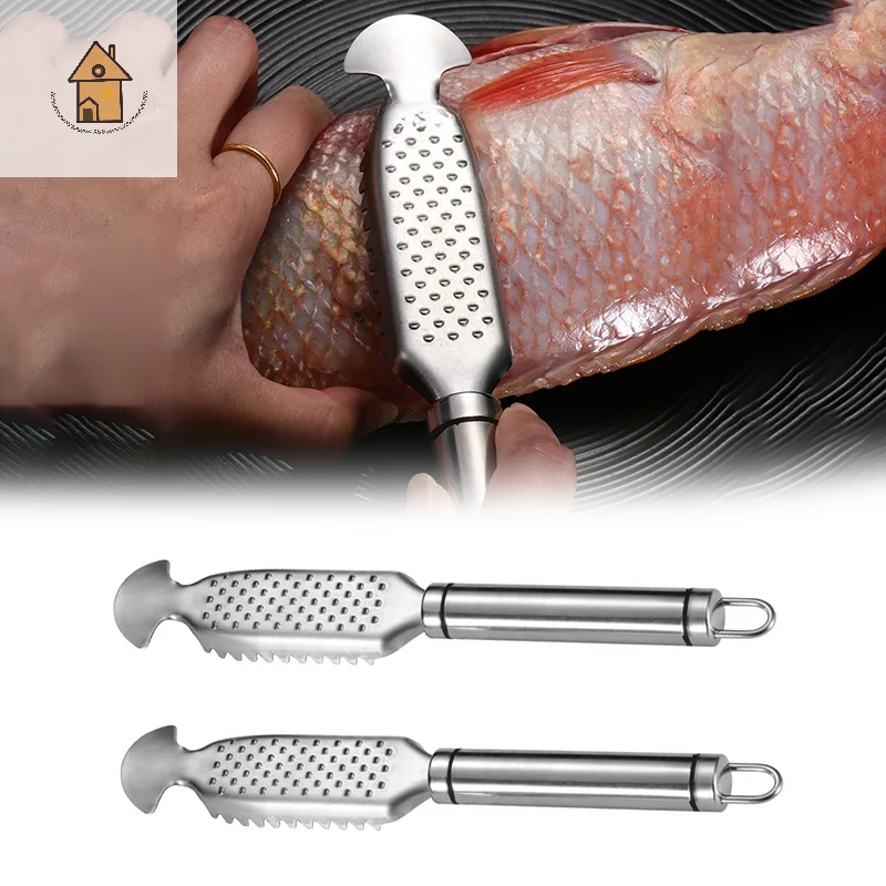 

Fish Scaler, Fish Knife,Multi-Functional Fish Scale Scraper Remover, Stainless Steel Scale Removing Tool With Comfort Grip