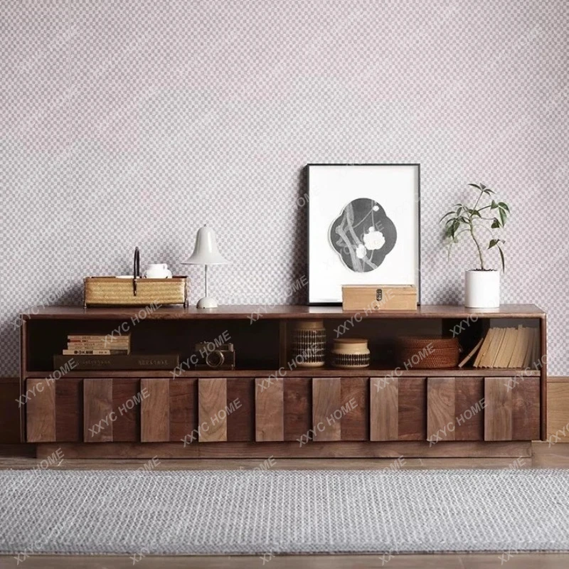 

LTV cabinet simple modern living room storage solid wood floor