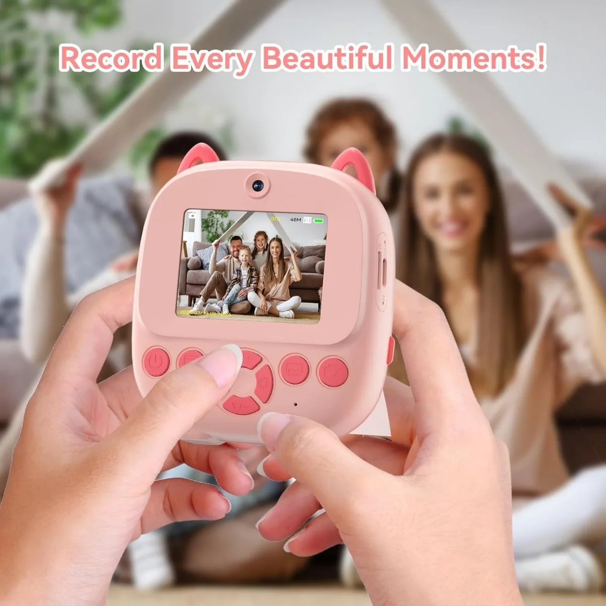 Camera Instant Print - Dual-Lens 1080P HD Video Cameras 2.4" Instant Camera with Photo Print Thermal Paper image 4