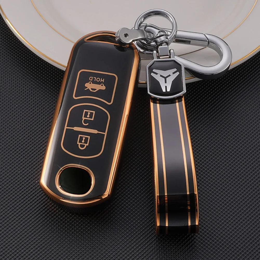 TPU 2 Buttons Car Remote Key Case Cover Shell for Mazda CX-3 CX3 CX-5 CX5 CX7 CX-9 CX8 2 3 5 6 BL BM GJ Atenza Axela Demio