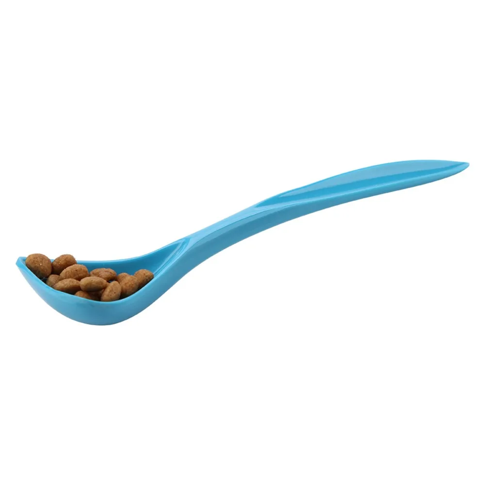 3 pcs Polymer Pet Can Spoon Multi Colors Option Small Size Wet Food Scoop Elongated Handle Spatula Shaped Head