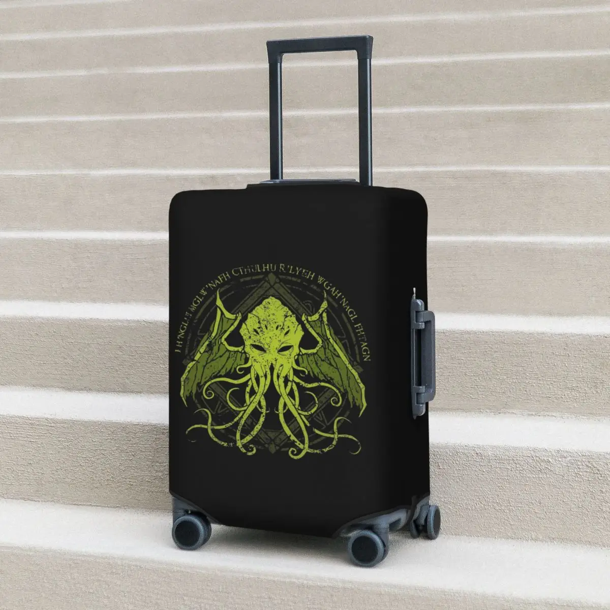 Cthulhu Monster Fantasy Ar غطاء حقيبة حماية مرن لرحلة الأمتعة يغطي لمدة 18-32 بوصة
