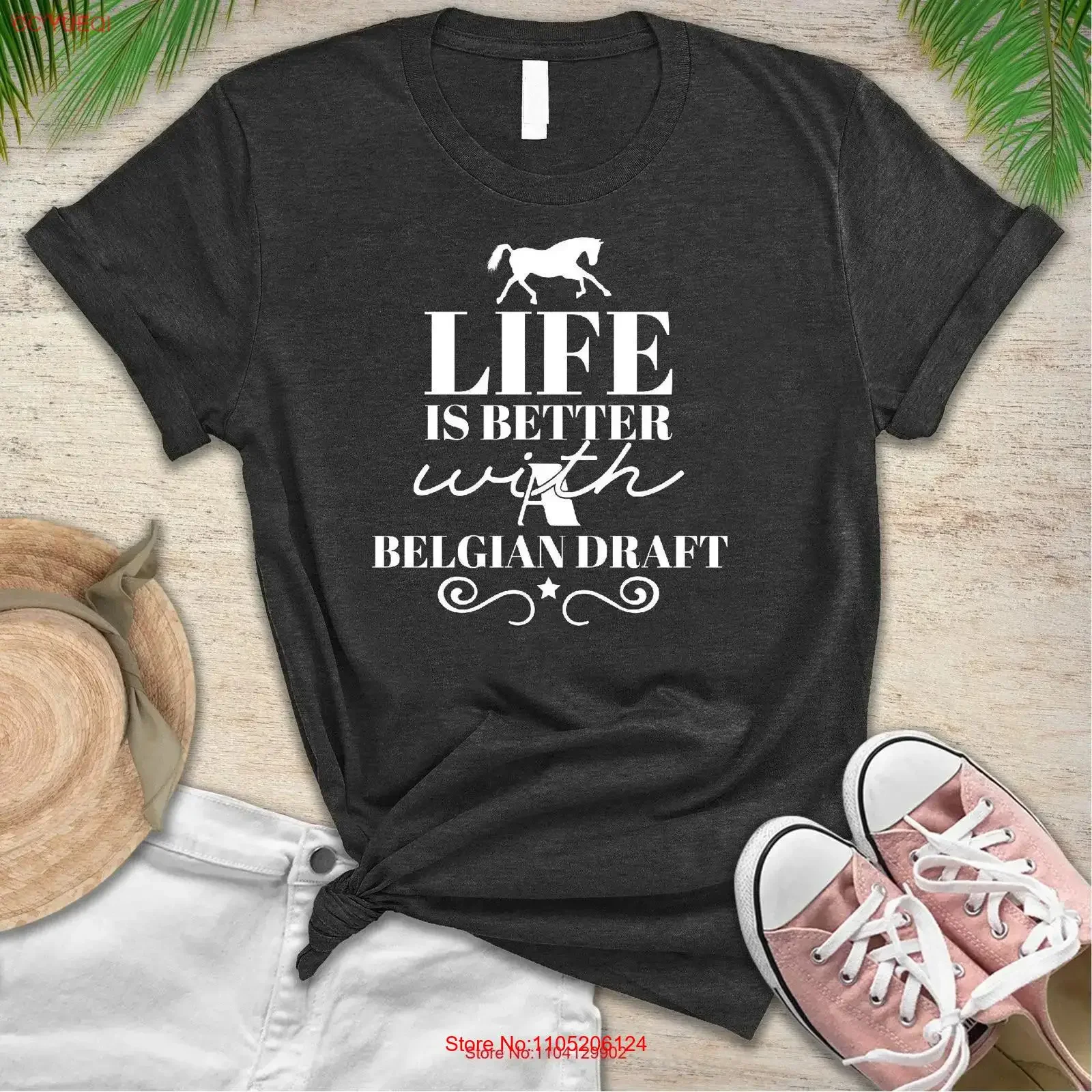 Camiseta de caballo de borrador belga vintage lavada estirada cómoda moda gráfica homme ropa de calle unisex ropa de diseñador suave