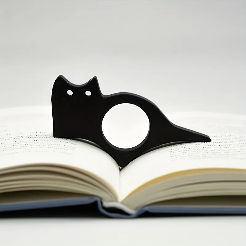 5pcs Cute Cat 3D Printed Page Clips & Bookmarks – Kitten Themed, Durable, for Books, Classroom, Decor