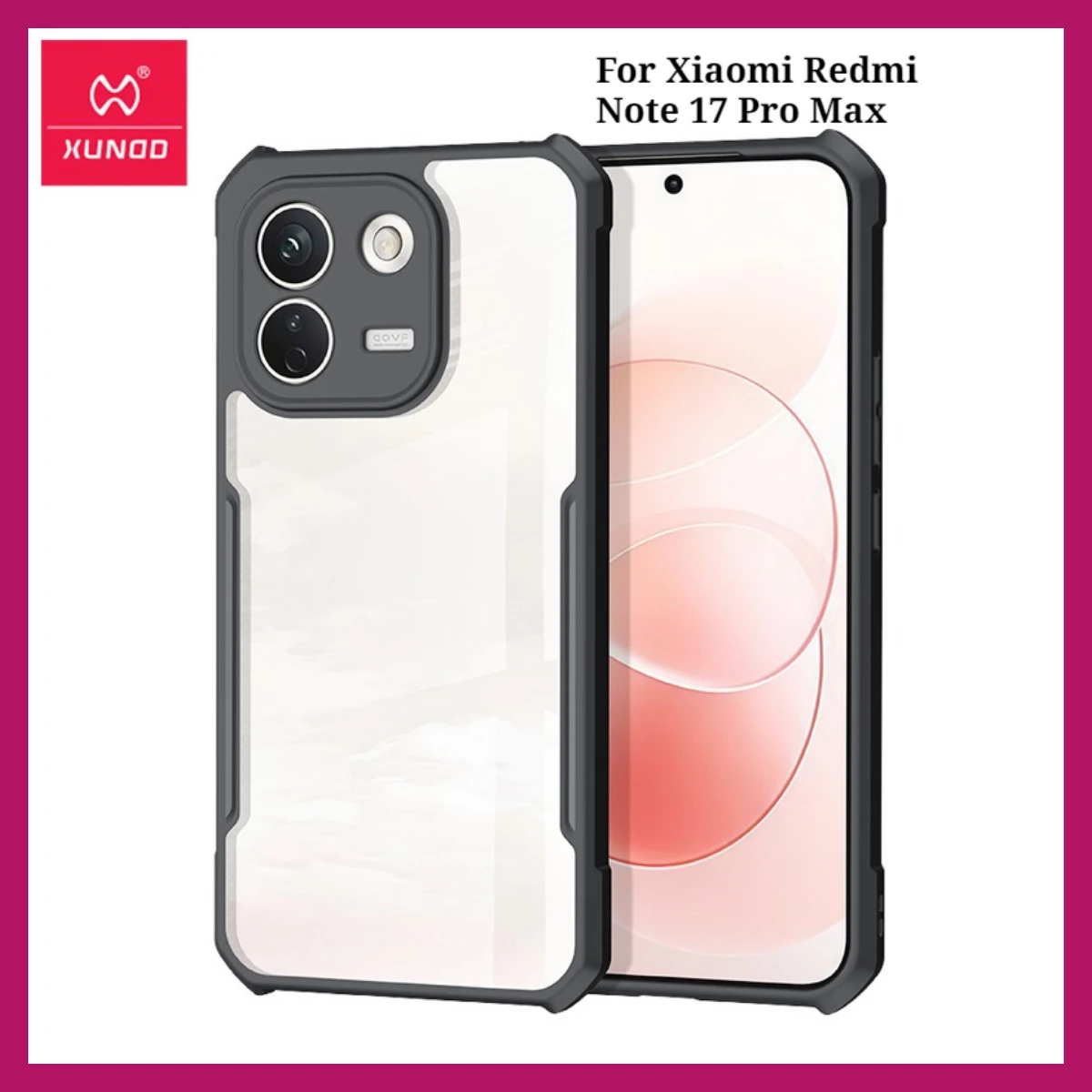 XUNDD Case For Xiaomi Redmi Note 17 Pro Max Transparent PC + Soft TPU Anti-drop Camera Protection Phone Cover