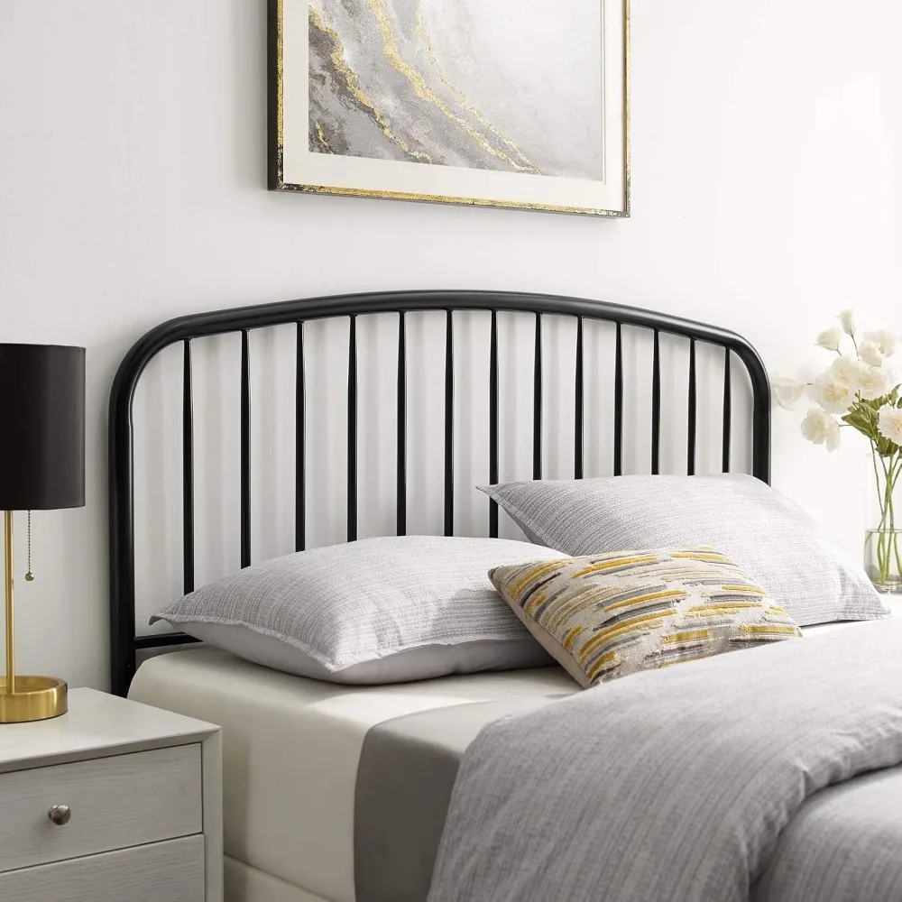 

MOD-6151-BLK Nova King Metal Headboard, Black