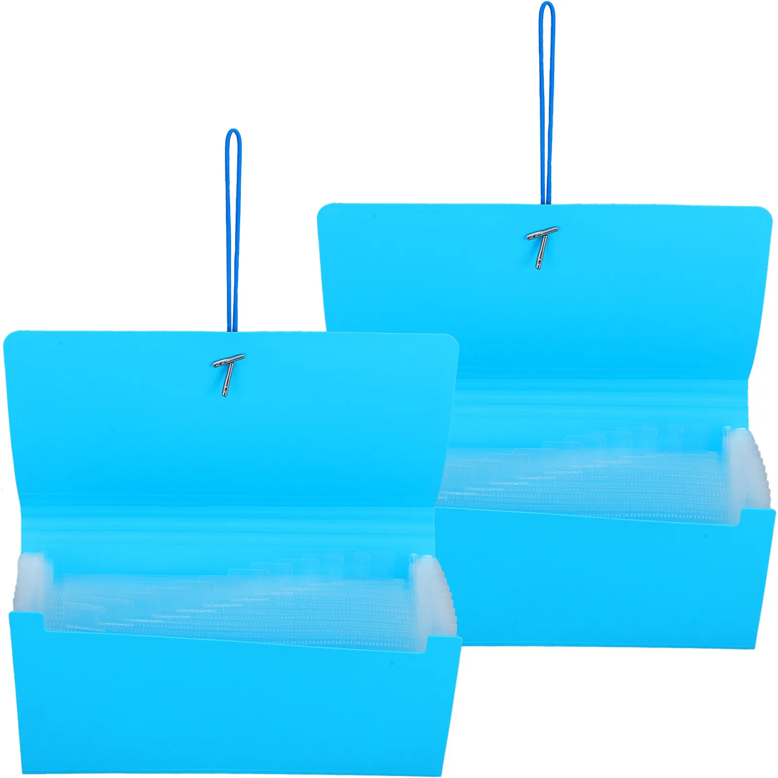 

2Pcs Portable Accordion File Folder 13-Pocket Document Organizer Large Capacity Holder for Certificates Cards Papers Storage