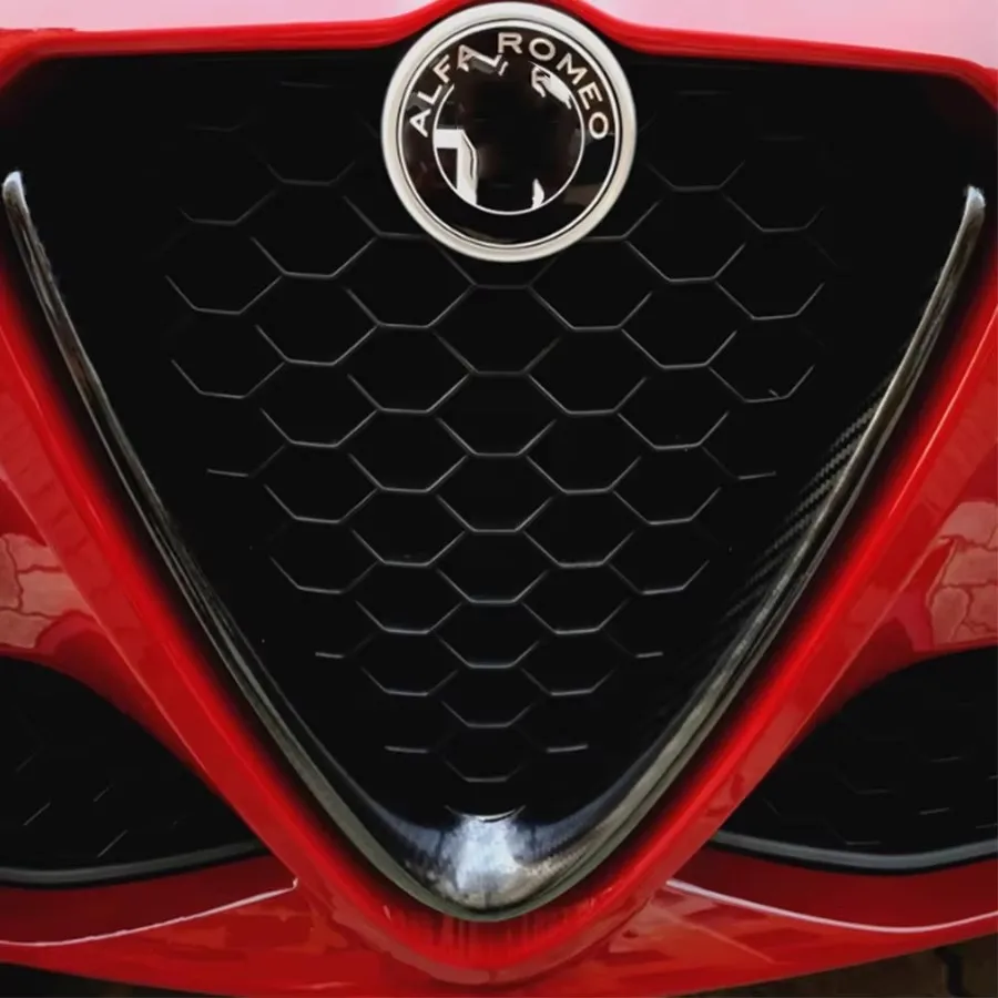 For Alfa Romeo Giulia Carbon Fiber Front Bumper Air Vent Cover Trim Foglamp Mesh Grill MP Style Car Accessories body kit