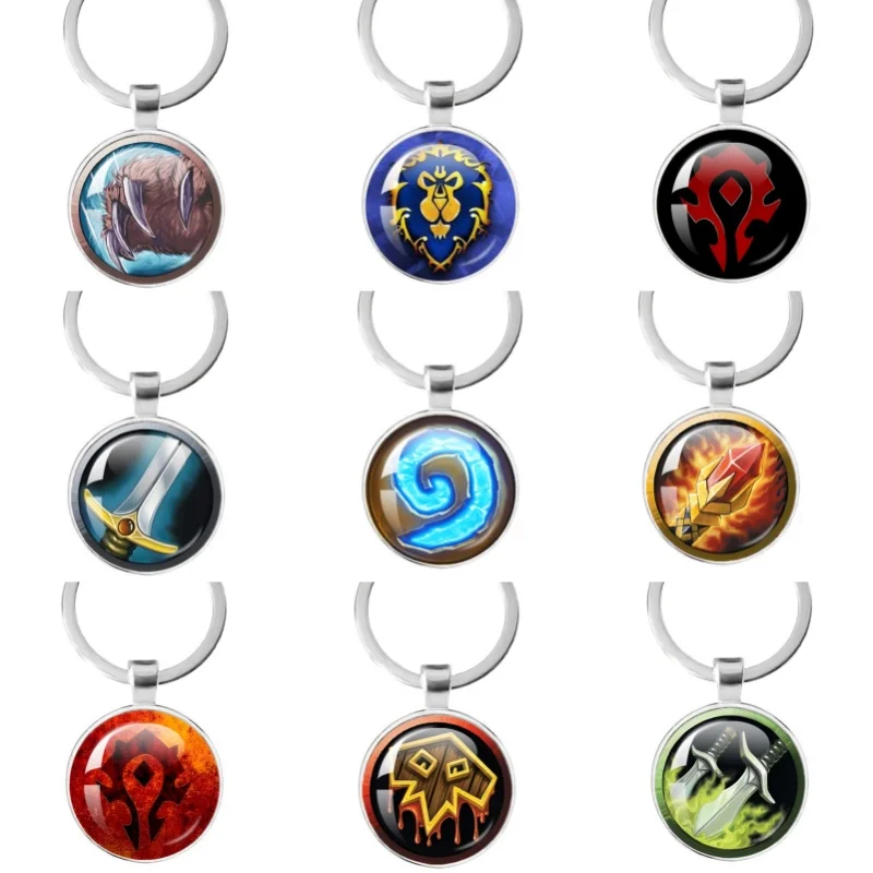 مضحك لعبة عالم علب المفاتيح نجاح باهر الزجاج قلادة 25 مللي متر مفتاح سلسلة للنساء الرجال كيرينغ مجوهرات حجر الموقد #1