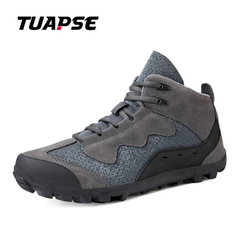 TUAPSE New Arrival Hiking Shoes Wear-Resistant Outdoor Sport Men Shoes Lace-Up Mens Climbing Trekking Walking Shoes Size 39-46