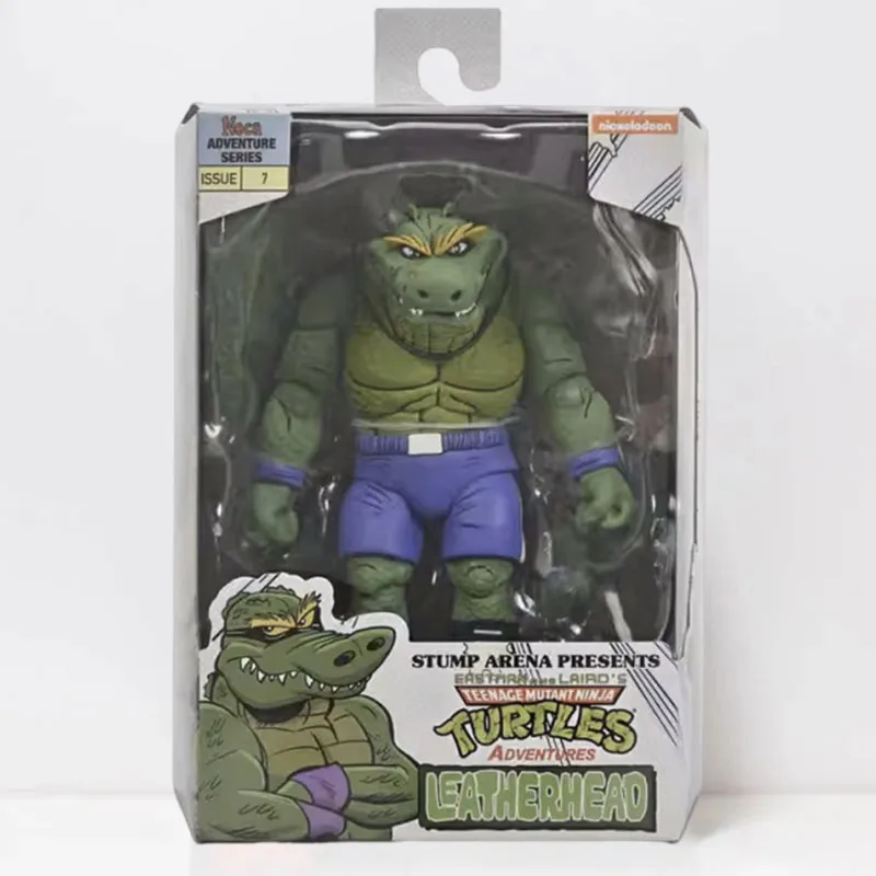

NECA 54465 TMNT фигурка с кожаными головами, фигурка черепахи-ниндзя, аниме, фигурки ящерицы, приключения, игрушки, оригинальные