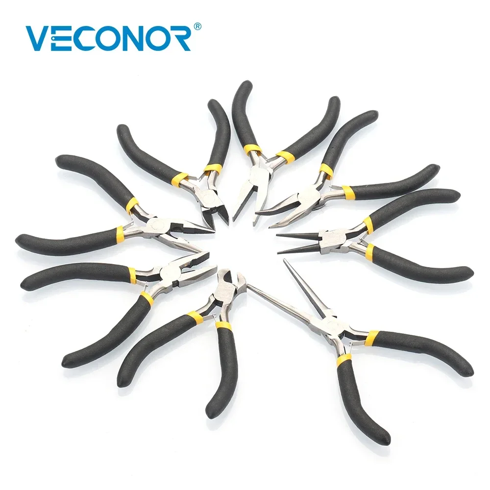 8PCS Jewelry Combination Pliers Kit Mini Hand Tools Storage Packed Carbon Steel Metalworking