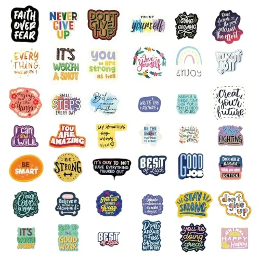 100Pcs Motivational Positive Quote Stickers Vinyl Waterproof Stickers for Vision Board Water Bottle Laptops view 2