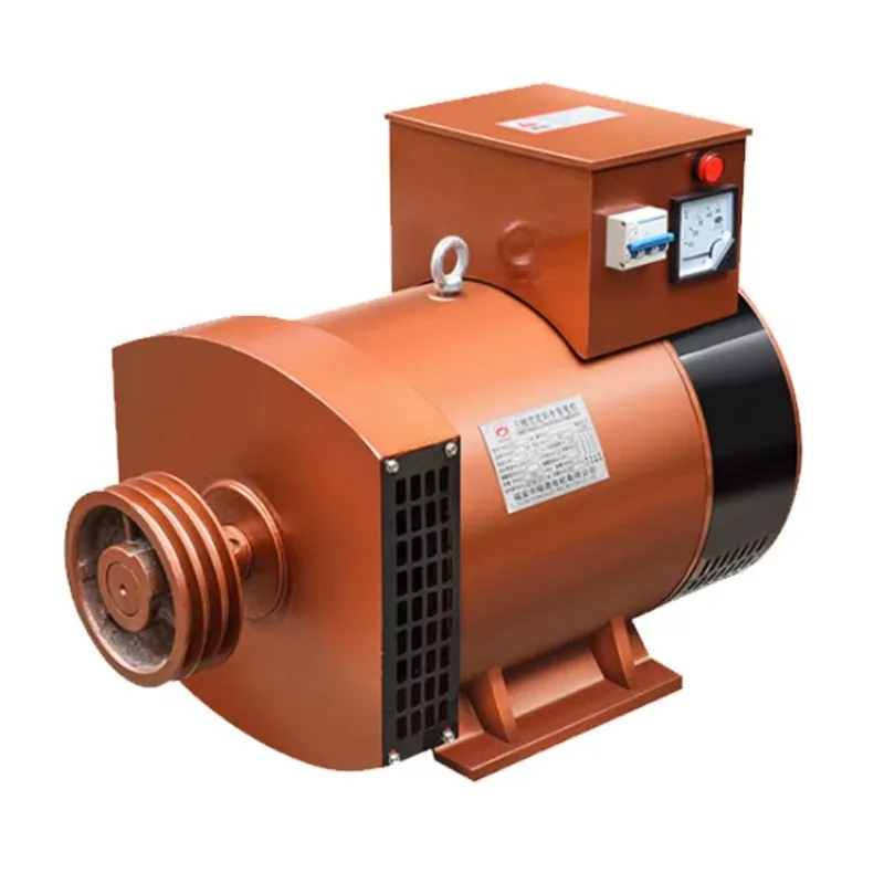 Alternator Generator Three Phase Belt Driven Synchronous Generator With Voltage Meter Control Box Custom Voltage Alternator
