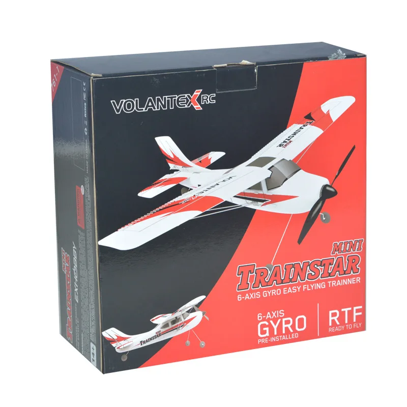 Volantex 761-1 RC Airplane 2.4GHz 4Channel Gyro Trainstar RC Plane Glider EPP Foam Trainer Warbird Fixed Wing RTF One-Key U Turn