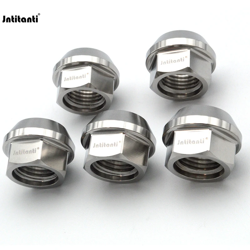 

Jntitanti cone seat open end Gr.5 titanium lug nut wheel nut M14*1.5*17mm for VW AUDI TESLA Racing car