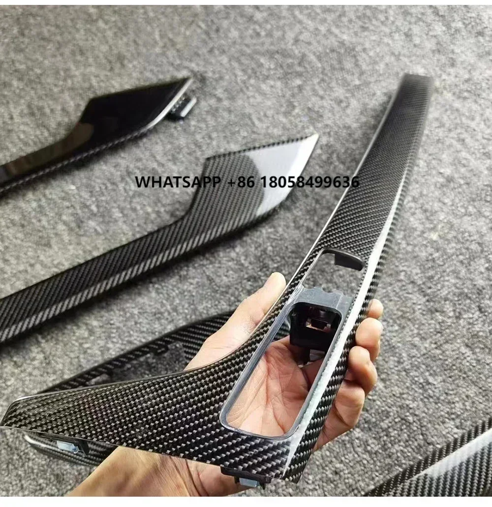 

7pcs Carbon Fiber Gear Shift Decor Frame Interior Door Panel Trim for A4 B9 A5 S5 S4 2017-2025 Car Interior Accessories