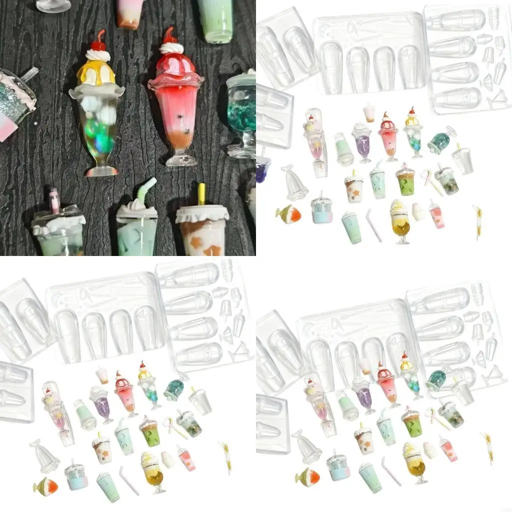 195C Professional Silicone Mold Reusable Bubble Teas Cup For Resin Jewelry Making