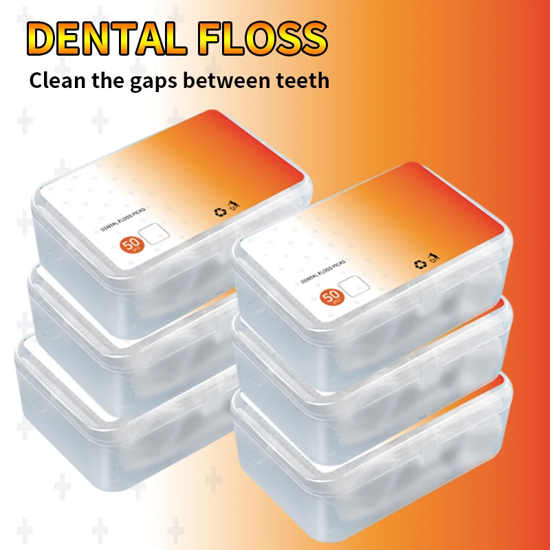300/150/50pcs Toothpick Floss Stick Adult Home Set - Cleaning and Flossing Brush - Disposable High-End Toothpick Floss Stick -