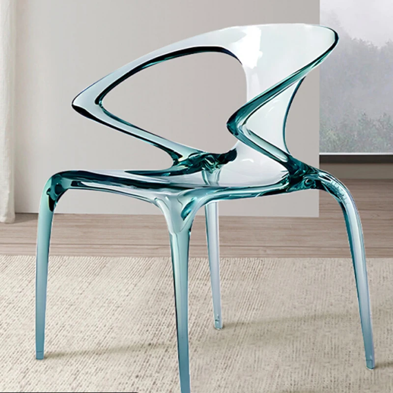 Poltrona di design Soggiorno nordico Sala da pranzo Poltrona ergonomica da gioco moderna Sillon da esterno Individua Mobili da giardino trasparenti