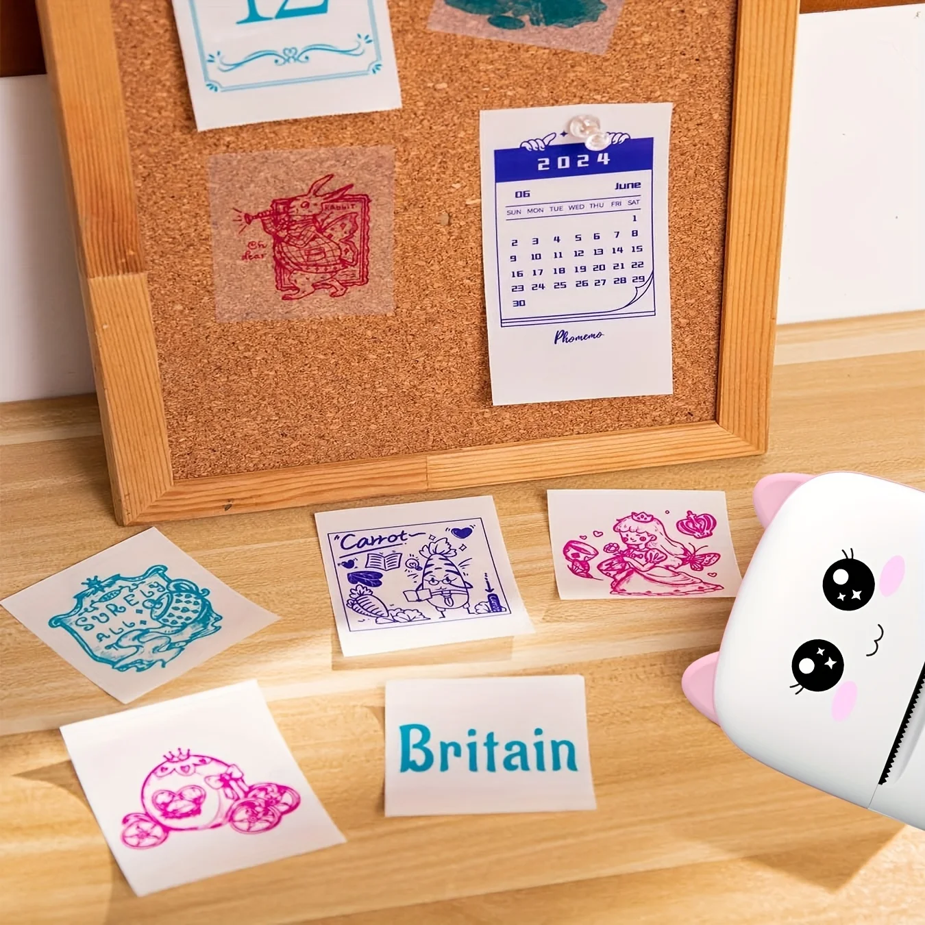 ورق ملصقات حراري شفاف وملون مع ملصقات لاصقة بيضاء، لفة طابعة صغيرة مقاس 57 مم، متوافقة مع الطابعات الصغيرة