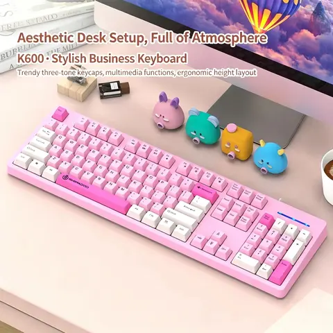 IMICE Office/Gaming Wired Mechanical Touch Feel Keyboard 104-Keys Ergonomic Design Waterproof Keyboard For PC Computer Laptop
