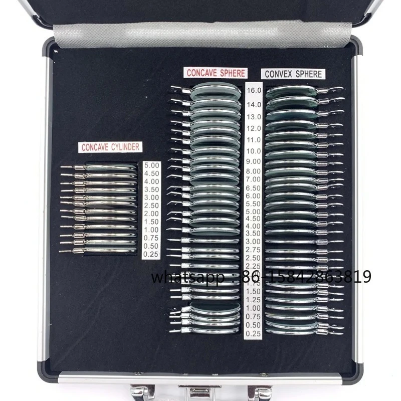 Trial Lens Set 68 pcs Aluminum Case Metal Rim