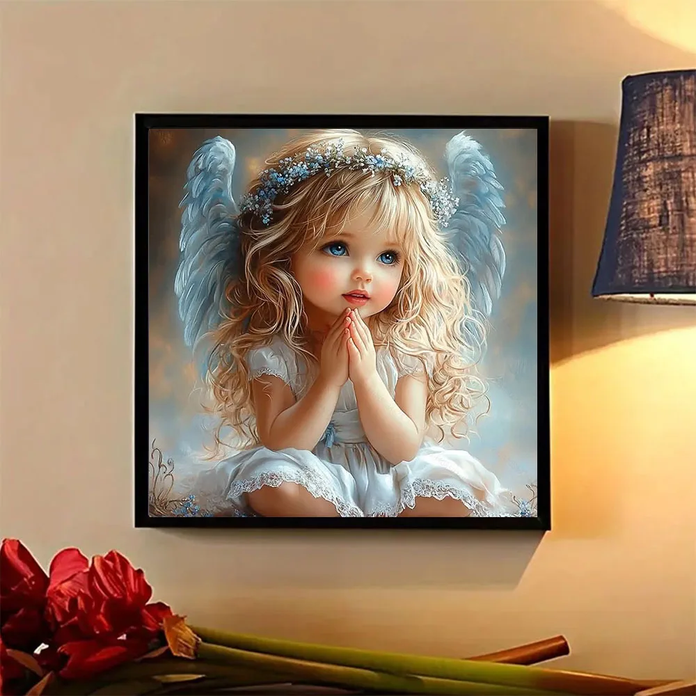 Beautiful Little Angel Diamond Painting Set, DIY Adult Full Diamond Home Decoration Painting Set, Adult, Frameless Crafts