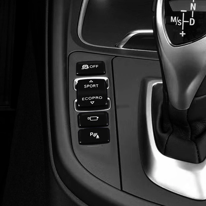 Super Sale Car Gear Shift Button Frame+ Button Trim Cover Kit for BMW 1 2 3 4 F20 F22 F23 F30 F32 F36 Interior Accessories Black