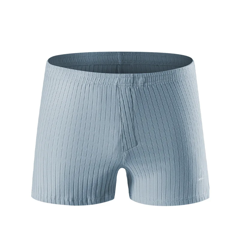 Men's Boxers U Convex Pouch Underwear Loose Solid Knickers Threaded Panties Cotton Autumn Trunks Shorts Aro Pants Slip Homme
