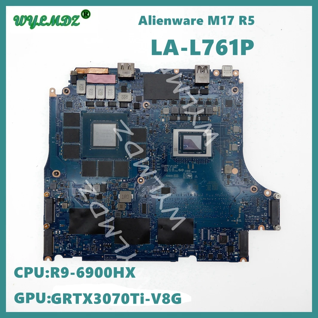 LA-L761P CPU:R7-6800H R9-6900HX GPU:RTX3060 RTX3070TI RTX3080TI Mainboard For DELL Alienware M17 R5 Laptop Motherboard Tested OK