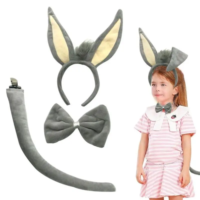 652F Grampo cabelo com tema animal, capacete elástico confortável para festas à fantasia cosplay