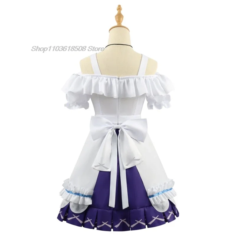 Game Genshin Impact Young Clergie Cosplay Costume Wig Bow tie Headband Dress Ornament Halloween Outfit for Young Girls