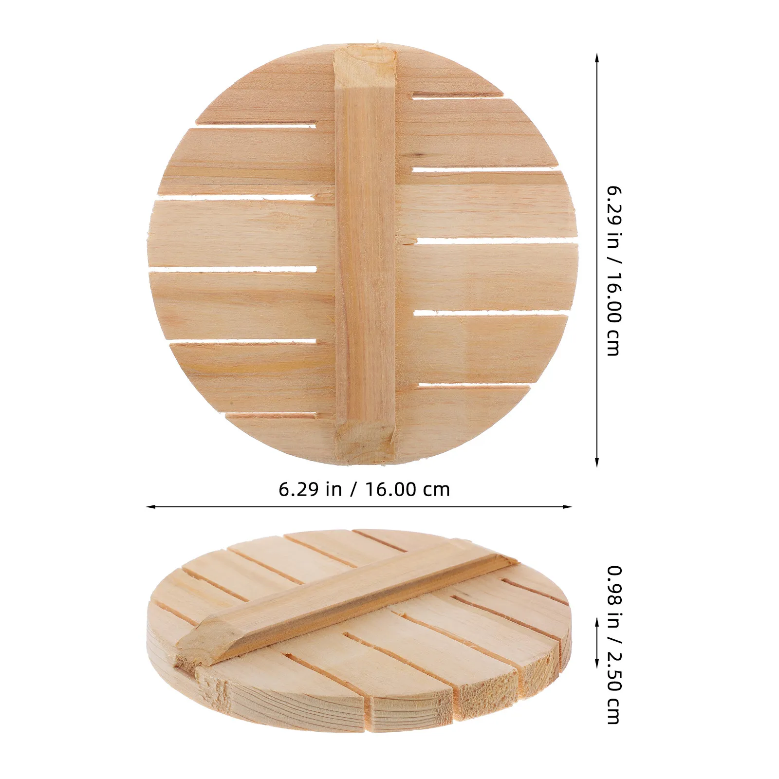 16cm Wooden Rice Steamer Bottom Plate – Natural Cedar for Even Steaming, Home and Restaurant Use