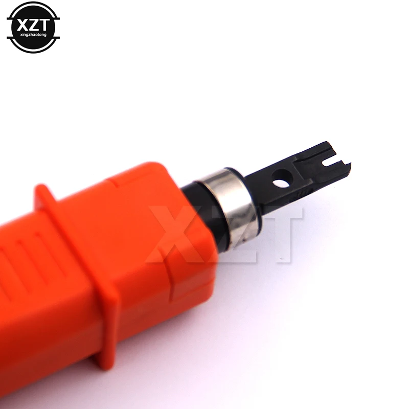 Network RJ45 RJ11 Cable Crimper Wire Cut Off Impact Punch Down Tool Impact Punch Down Insert & Cut Cable Termination Tool