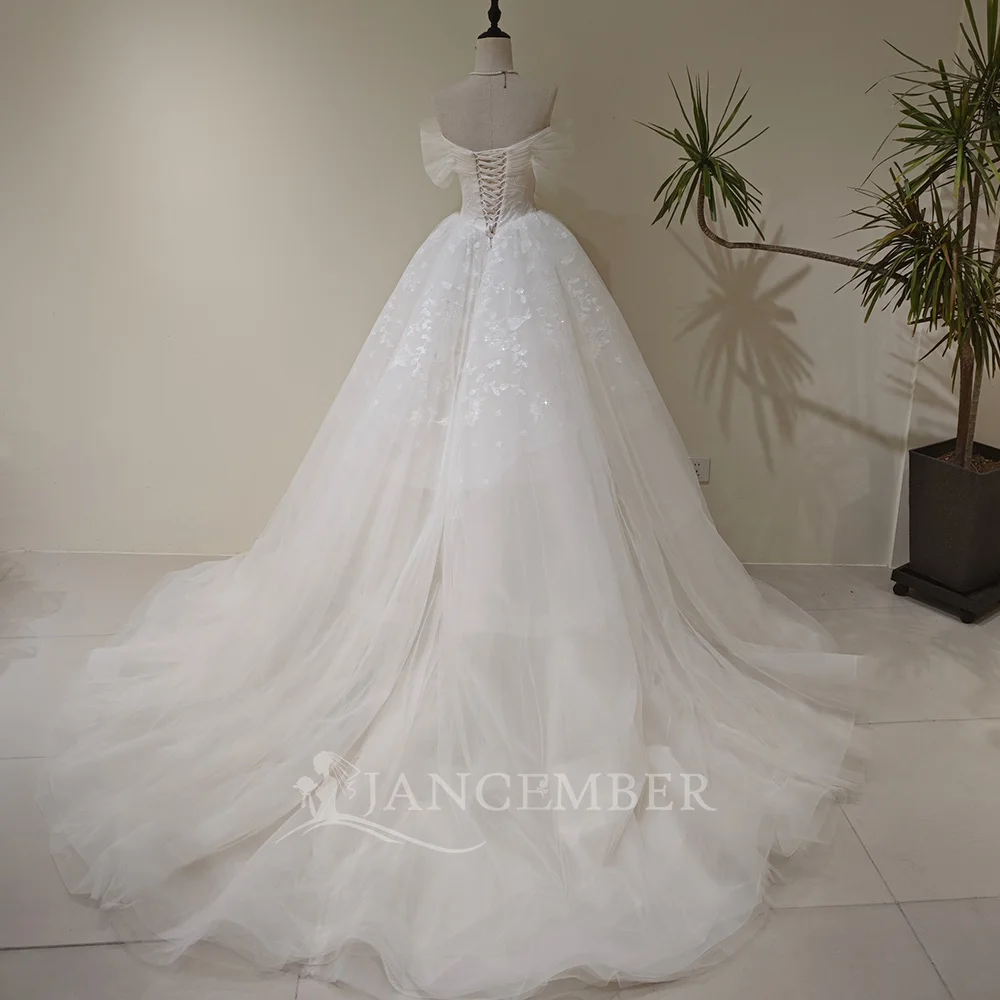 Romantic Stylish Wedding Dress 2026 Ball Gown Short Sleeves Backless Customized For Bridal Dresses vestidos de novia boda