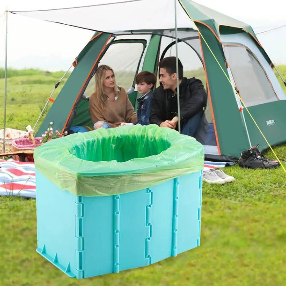 Portable Toilet Kids Emergency Car Foldable Camping Bucket Seat Home Outdoor Potty Reusable Washable Picnic Travel Vomit Bucket