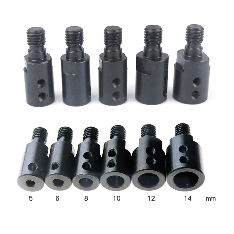 M10 Saw Blade Connecting Shaft 5/6/8/10/12/14mm Grinding Polishing Motor Shaft Connecting Rod Sleeve Drill Spindle Chuck Adapter
