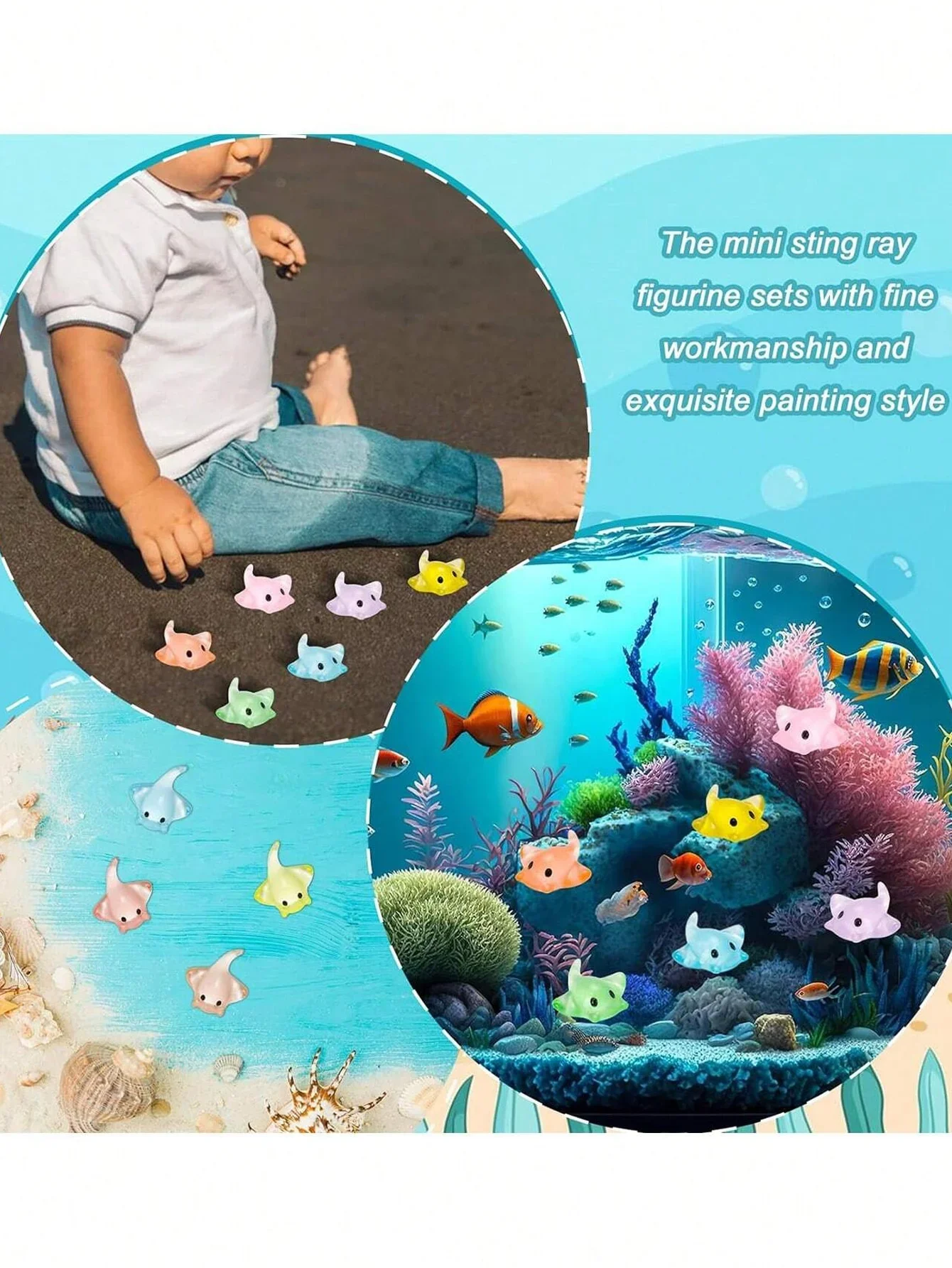 6/12/20 قطعة لطيف صغير اللادغة مضيئة زخرفة صغيرة متوهجة في الظلام المنمنمات السلاحف المشهد الصغير ديكور المنزل هدية #3