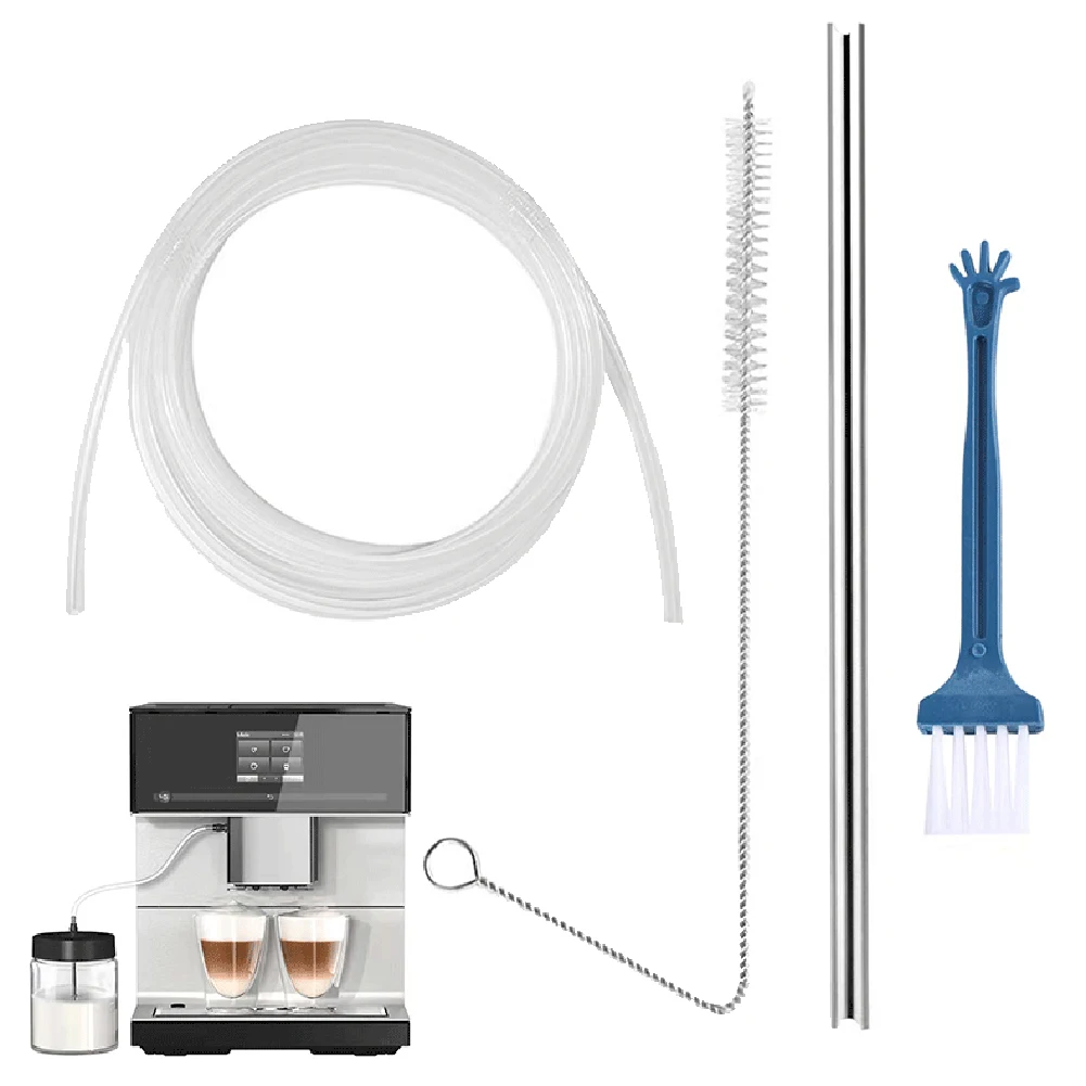 BAAN-ミルクチューブブッシュミルクホースチューブ耐久性のある再利用可能な全自動コーヒーマシンミルクチューブと交換用クリーニングブルー