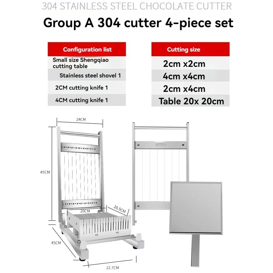 Manual Fudge Butter Divider, Custom Baking Utensils, Stainless Steel Cutter, Raw Chocolate Cutter