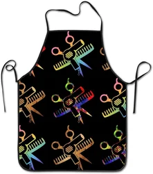 Kitchen Apron Scissors And Comb Hair Stylist Salon Bib Aprons Women Men Chef Aprons Waterproof Waiter Hostess Apron For Wedding