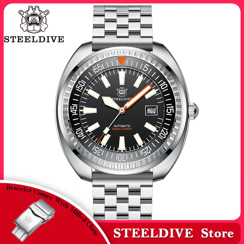 SD1983 Cool Design STEELDIVE Brand 1000M Waterproof 49MM Big Size NH35 Automatic Ceramic Bezel Sapphire Dive Watches for Men