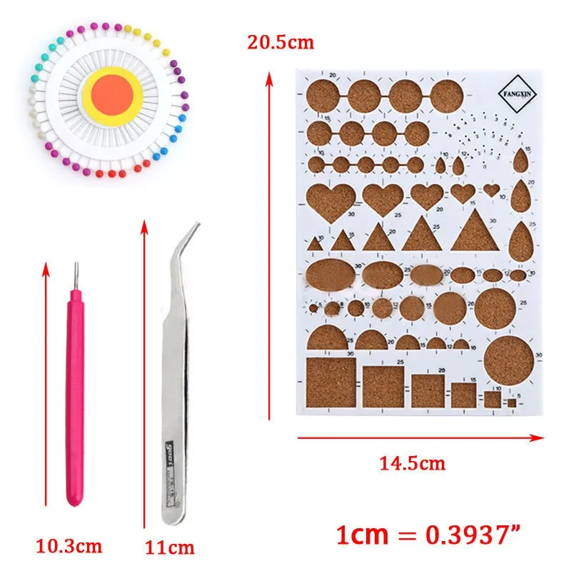 DIY Quilling Tool Set Paper Craft Comb Pen with Quilling Strips for Scrapbooking Card Making Handmade Art Decorations