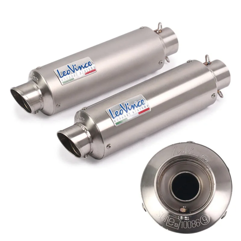 Universal motocicleta Real LeoVince e-mark Slip On tubo de Escape silenciador Escape moto para Honda Yamaha R1 R3 R6 CBR300