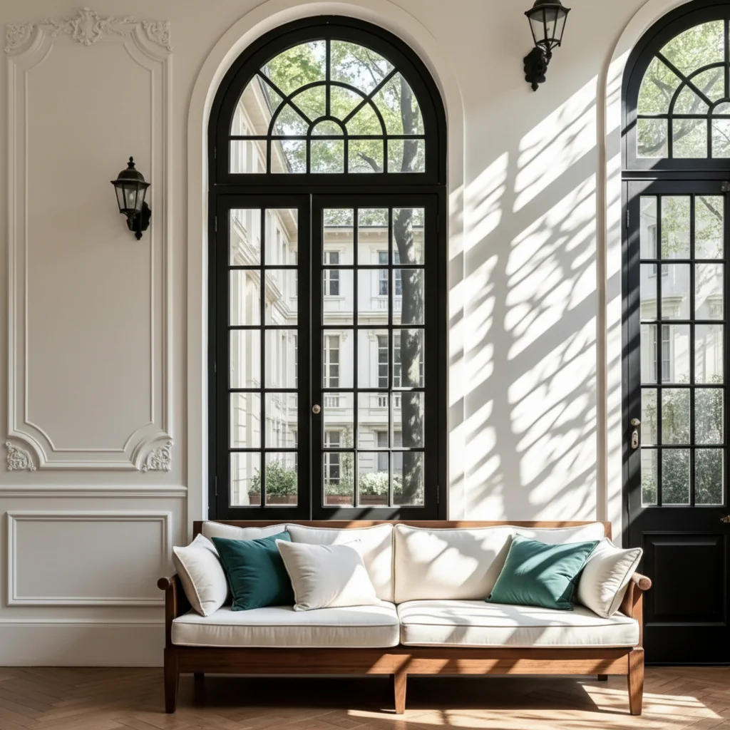 Fashion Design French Hinged Window Anti Rust Aluminum Frame Glass Casement Windows Manual Rainproof and Sunshade Windows