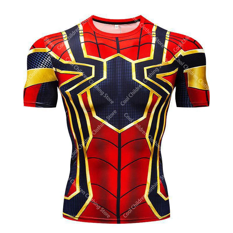 

Marvel Superheroes New Print Trendy T Shirts Boys Girls Short Sleeves T-shirt Parent child clothing Summer Fashion Leisure Top